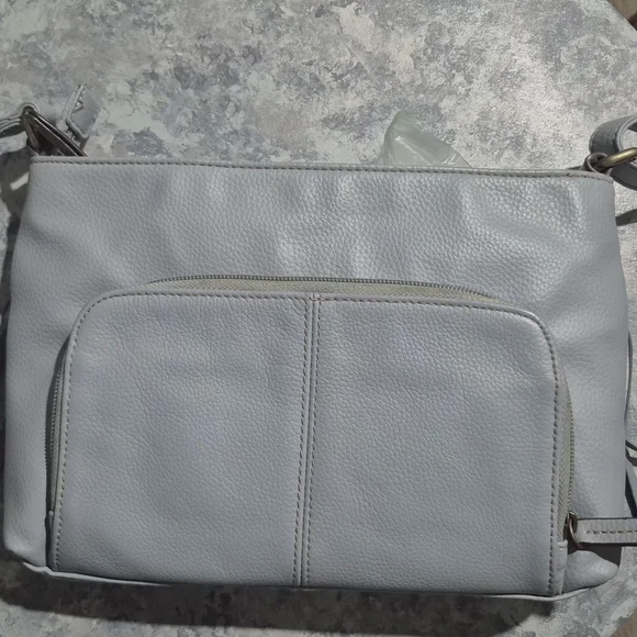 Tignanello Sky Blue Fringe Crossbody Bag - Picture 4 of 8